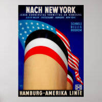 Poster d'expédition vintage Hamburg Amerika