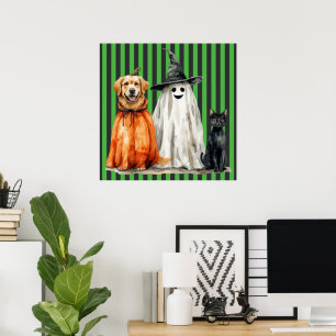 Poster d'Halloween Chats & Chiens