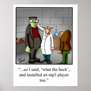 Poster d'Halloween Humour Frankenstein