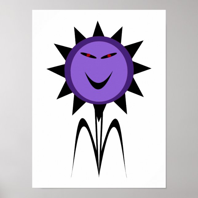Poster d'Halloween Kawaii Goth Flower (Devant)