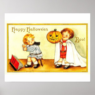 Poster d'Halloween vintage pour enfants