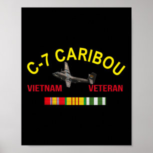 Poster Dhc-4 Caribou Avion Vietnam Vétérinaire C 7 Caribo