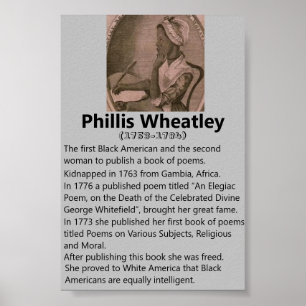 Poster d'histoire de l'Amérique noire - Phillis Wh