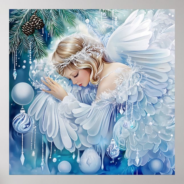 Poster d'hiver bleu (Devant)