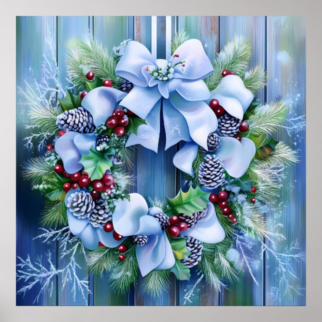 Poster d'hiver bleu (Devant)