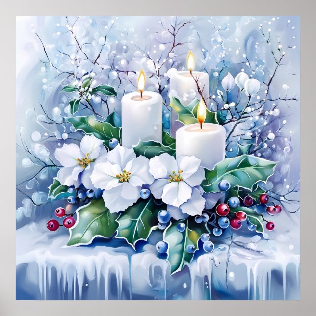 Poster d'hiver bleu (Devant)