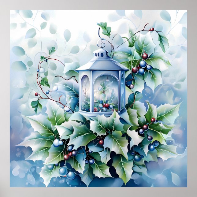 Poster d'hiver bleu (Devant)