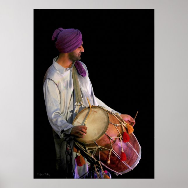 Poster Dhol Drummer, Beaux-Arts (Devant)