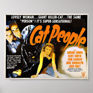 Poster d'horreur Vintage Cat People