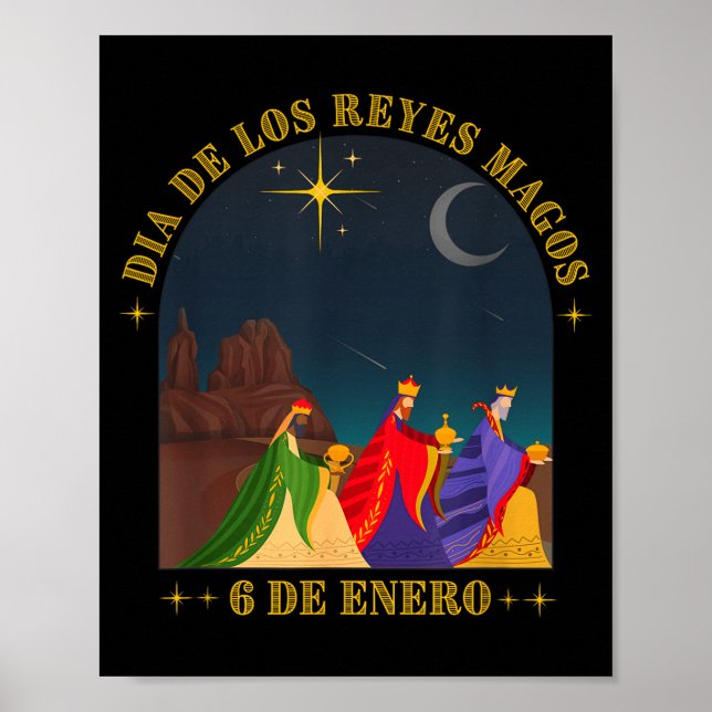 Poster Dia De Los Es Magos 6 De Enero Ephany  (Devant)