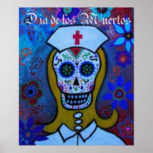 POSTER DIA DE LOS MUERTOS NURSE