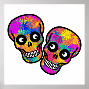 Poster Dia De Los Muertos - Un couple heureux