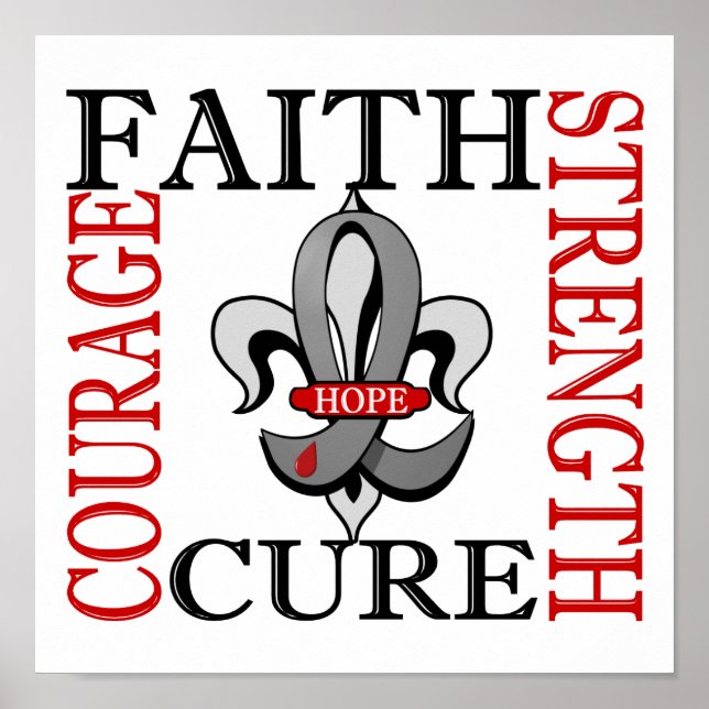 Poster Diabète Fleur De Lis 3 (Devant)