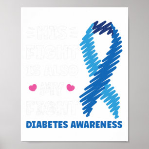 Poster Diabète Son combat est ma conscience combat