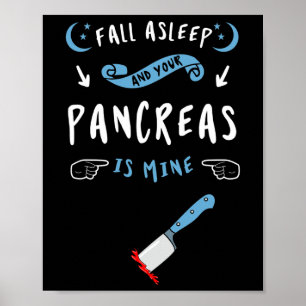 Poster Diabète Type 1 2 Patients diabétiques Pancréas Sur