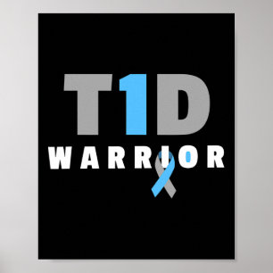 Poster Diabétique Cure - Amusants Type 1 Sensibilisation 