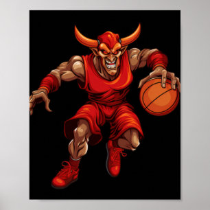 Poster Diable de basket-ball