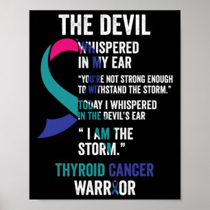 Poster Diable - Thyroïde Action contre le cancer Ruban