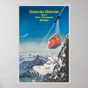 Poster Diablerets Glacier Alpes bernoises Suisse