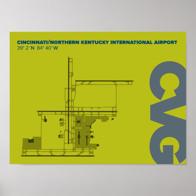 Poster Diagramme Cincinnati/Aéroport du Kentucky Nord (CV (Devant)