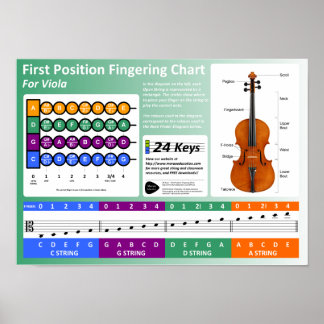 Poster Diagramme d'ailettes en alto