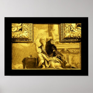 Poster DIALECTIQUE, noir, jaune or