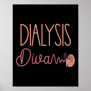 Poster Dialyse Diva Technicien Infirmière Patient Cute Re