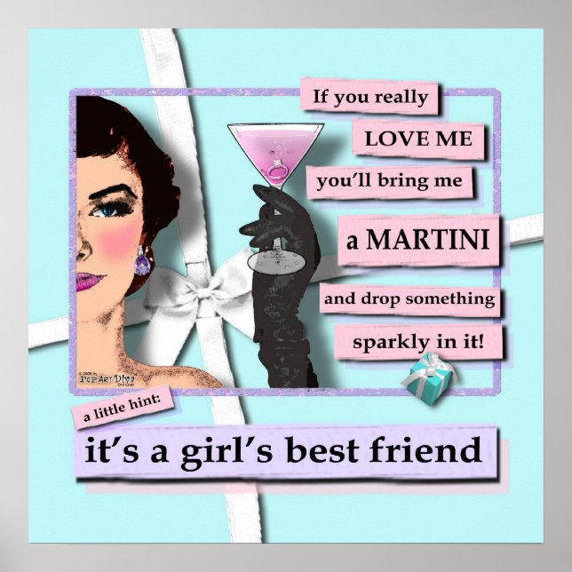 Poster - Diamonds & Martinis, die beste Freundin e (Vorne)