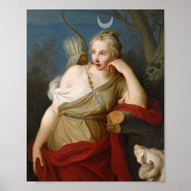 Poster Diana, déesse de la chasse | Pietro Rotari (Devant)