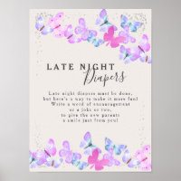 Diapeurs de nuit Baby shower papillon Ciel
