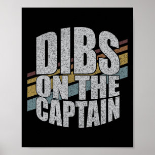 Poster Dibs sur le capitaine drôle de bateau amateur de V