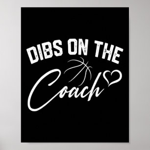 Poster Dibs Sur L'Entraîneur Cute Basketball Entraîneur F