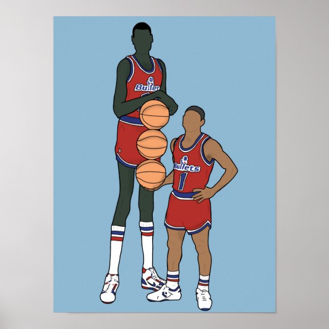 Poster Dibujo de Bol y Bogues, NBA (Devant)