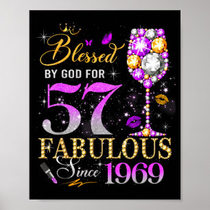 Poster D'ici le 57e anniversaire Reine Bénie Dieu