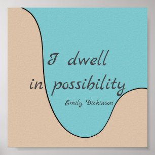 Poster Dickinson, littéraire inspirant, cite moderne