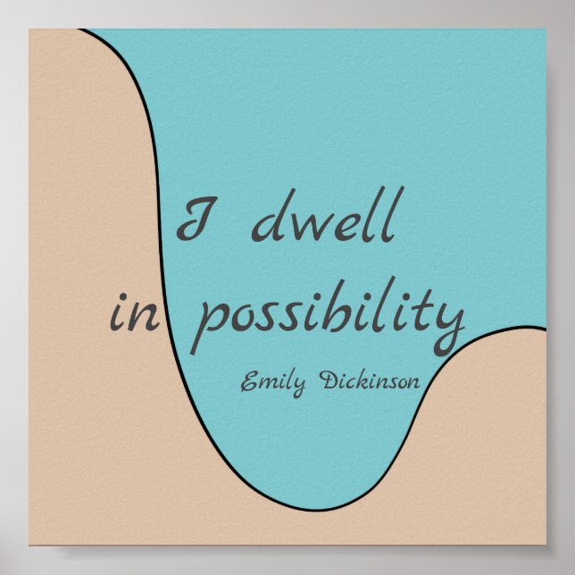 Poster Dickinson, littéraire inspirant, cite moderne (Devant)