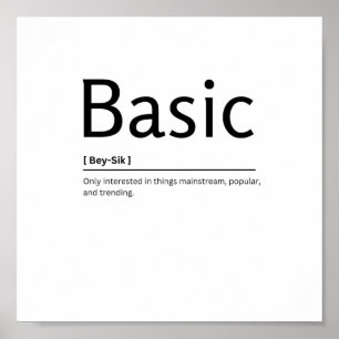 Poster Dictionnaire de base Définition Citation amusante 