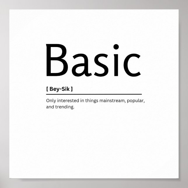 Poster Dictionnaire de base Définition Citation amusante  (Devant)