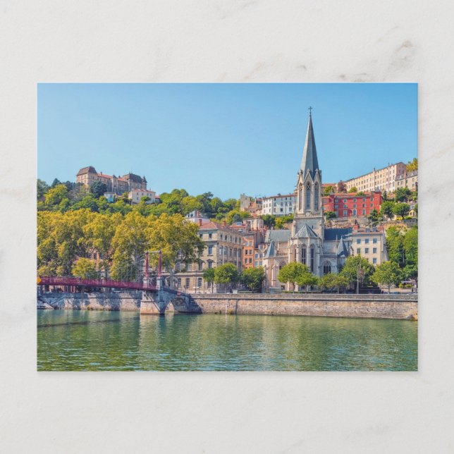 Poster Die Farben von Lyon Postkarte (Vorderseite)