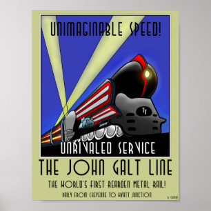 Poster - Die John Galt Line Reiseposter