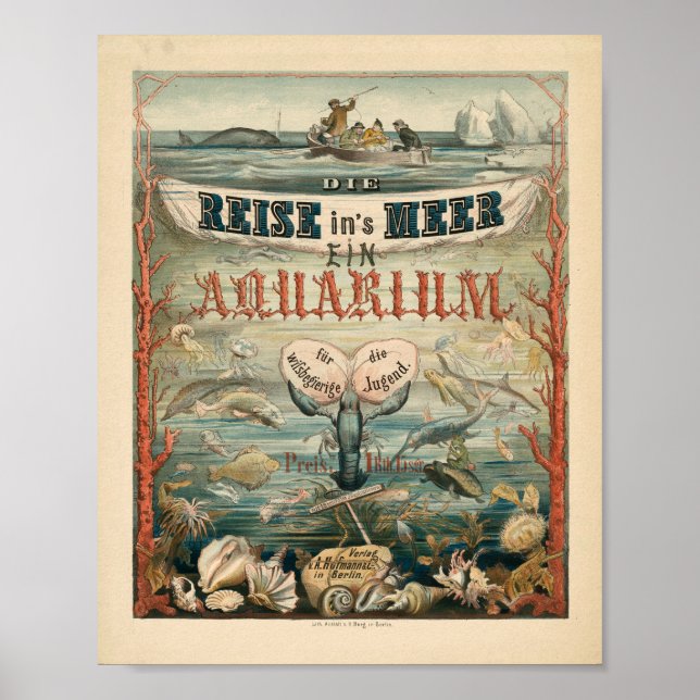 Poster Die Reise in's Meer, Ein Aquarium | Carl Reinhardt (Devant)