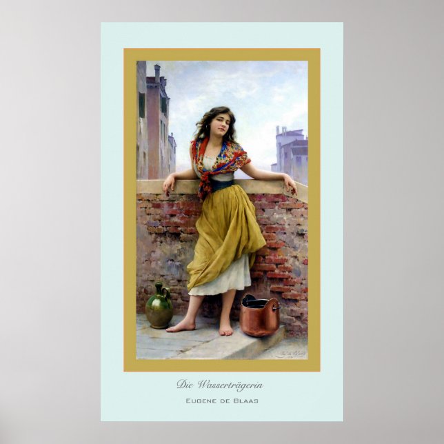 Poster Die Wasserträgerin ~ Eugene de Blass (Devant)