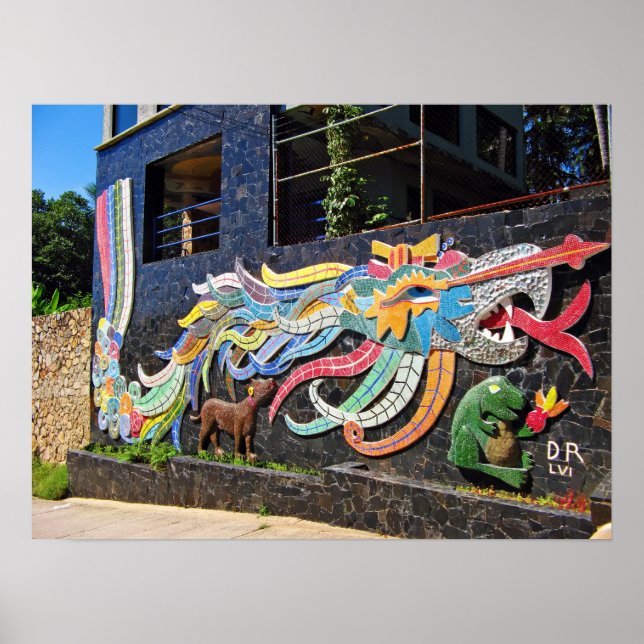 Poster Diego Rivera Maison des Vents Quetzalcoatl (Devant)