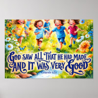 Dieu a vu tout ce qu'il avait Christian Nursery Wa