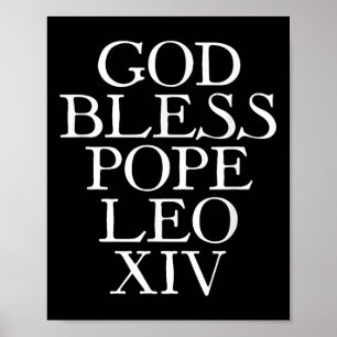 Poster Dieu béni le pape Leo Xiv American Pope Papal Cele
