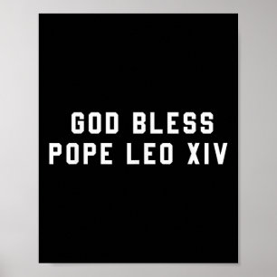 Poster Dieu Béni Pape Leo Xiv Christian Dit Citation Homm