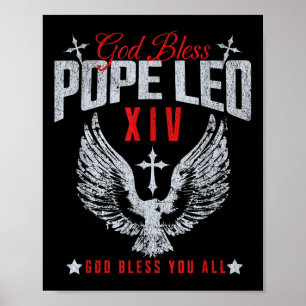 Poster Dieu bénisse le pape Leo Xiv, Ele Pape Électorale 