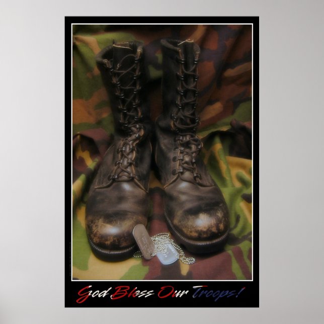 Poster Dieu bénisse nos troupes (Devant)