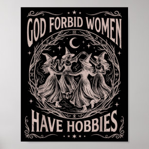 Poster Dieu Céleste Rétro Interdit aux Femmes d'avoir des