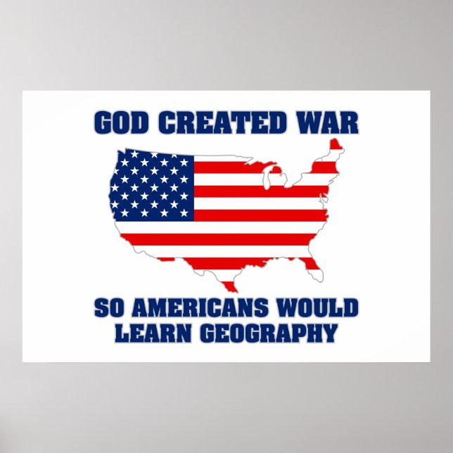 Poster Dieu créa la guerre pour que les Américains appren (Devant)